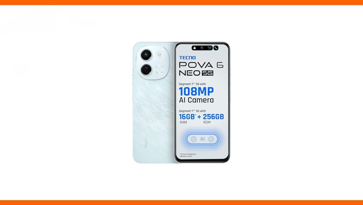 Tecno POVA 6 Neo 5G 108MP कैमरा और 16GB RAM के साथ
