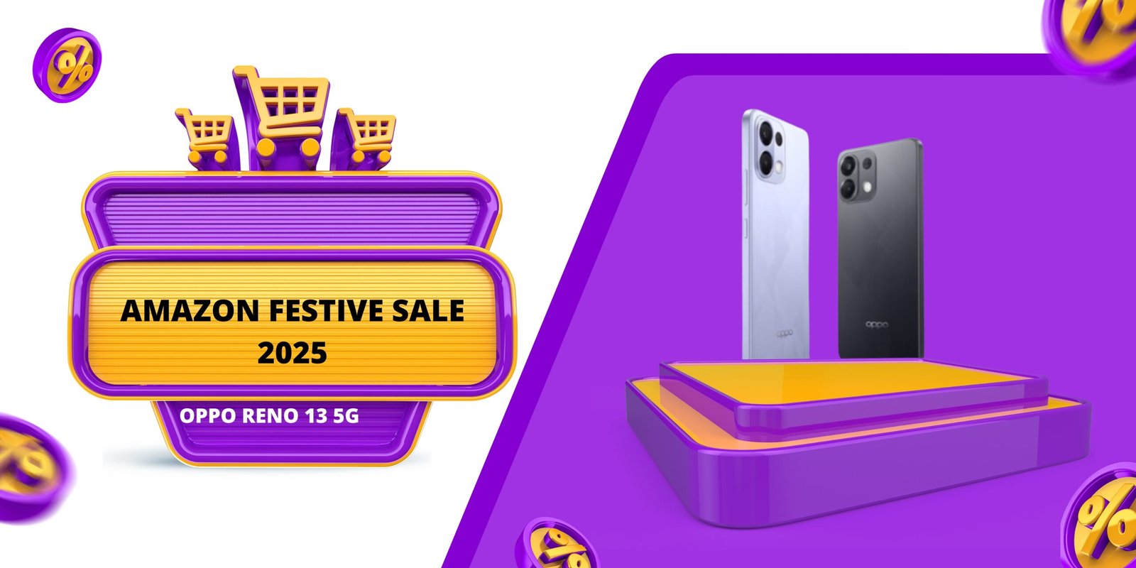 Amazon Festive Sale 2025: Oppo Reno 13 5G पर भारी छूट, अब केवल ₹26,999 में