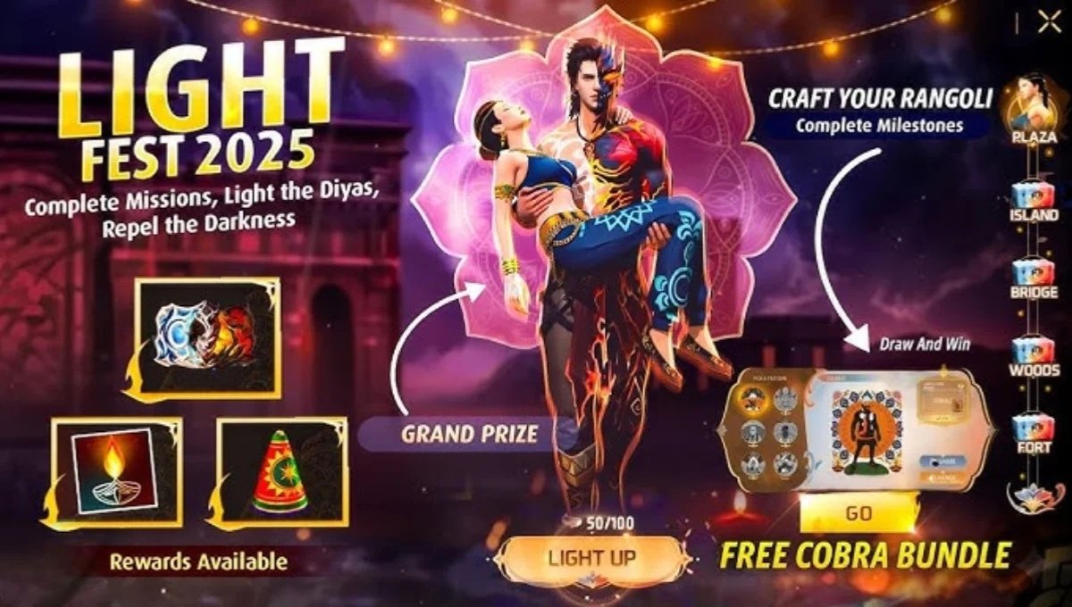Garena Free Fire Diwali Rewards 2025: रंगोली से जीतो Magic Cube, Emote और 50X डायमंड्स