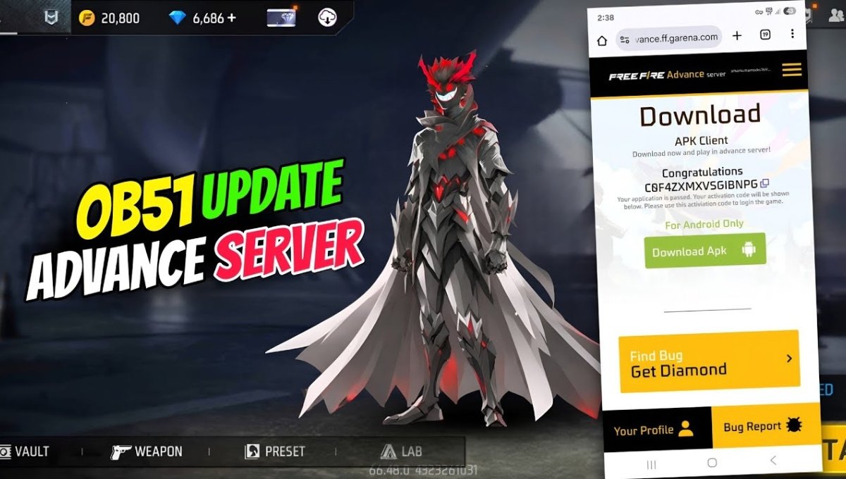Free Fire Advance Server OB51: नया अपडेट खेलने का सुनहरा मौका, पाएं फ्री डायमंड्स और स्किन्स