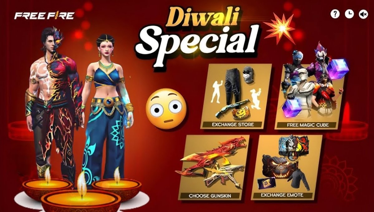 Free Fire Diwali Event 2025: स्कैन करो QR Code और फ्री में पाओ AK-47 Skin, Diamonds और Magic Cube!