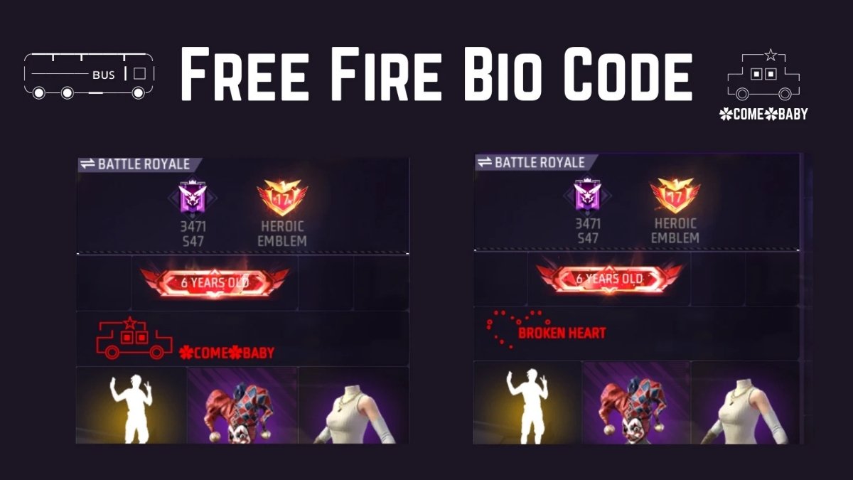 Free Fire Bio Code 2025
