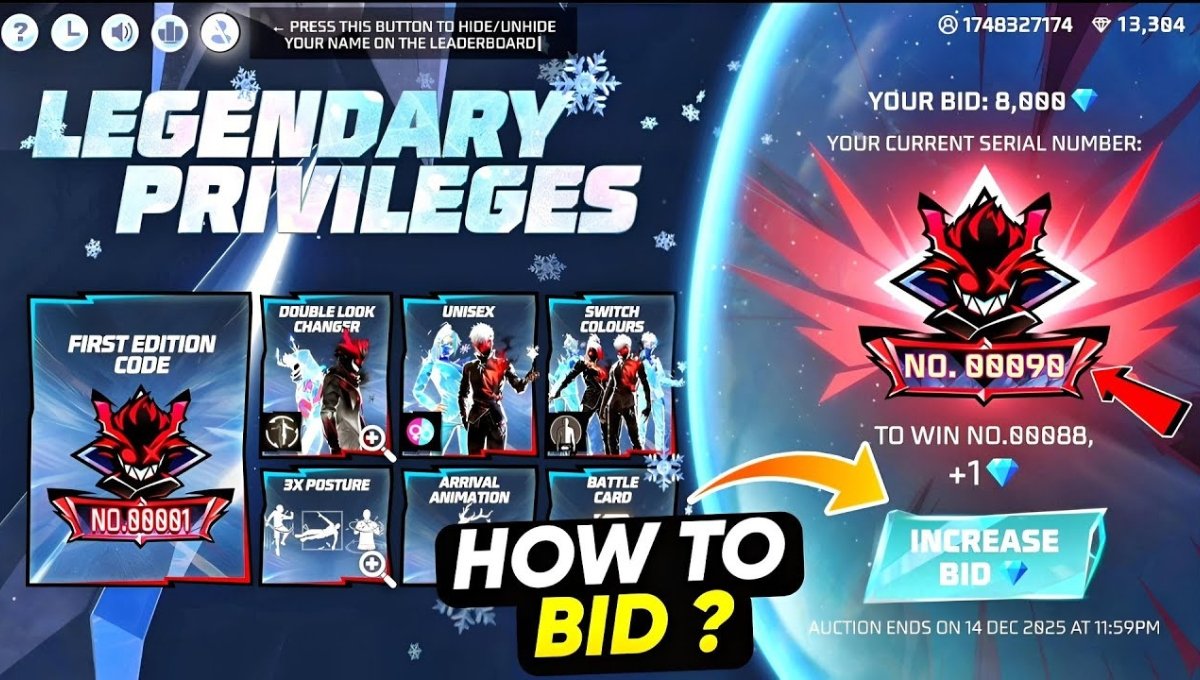 Free Fire Legendary Auction Event