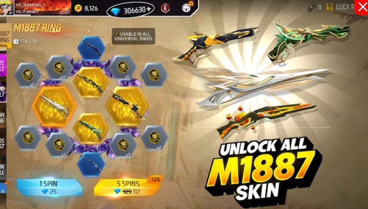 Free Fire M1887 Ring Event