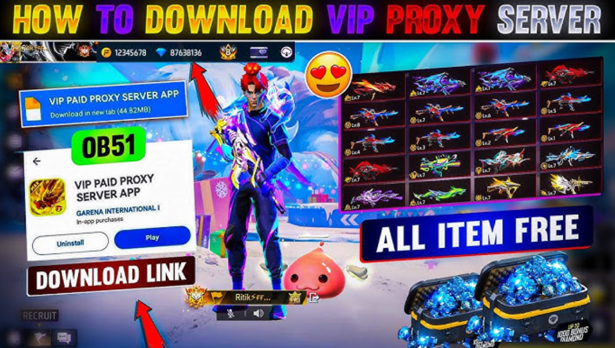 VIP Proxy Server Free Fire ID Download