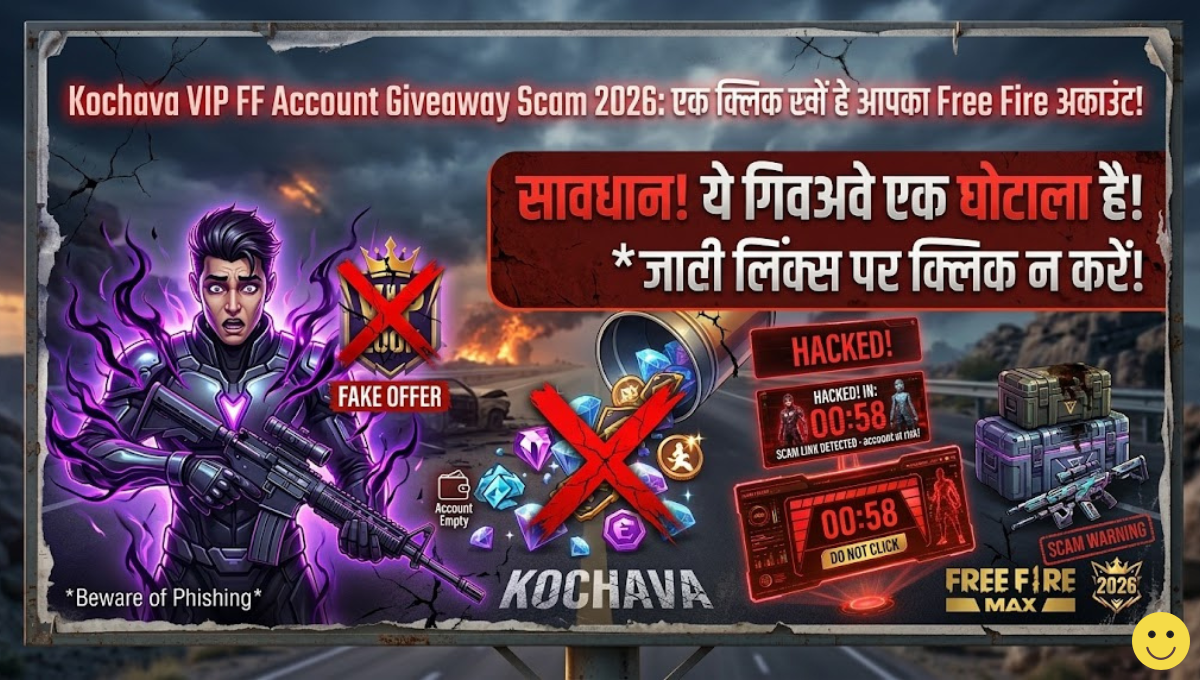 Kochava VIP FF Account Giveaway Scam 2026